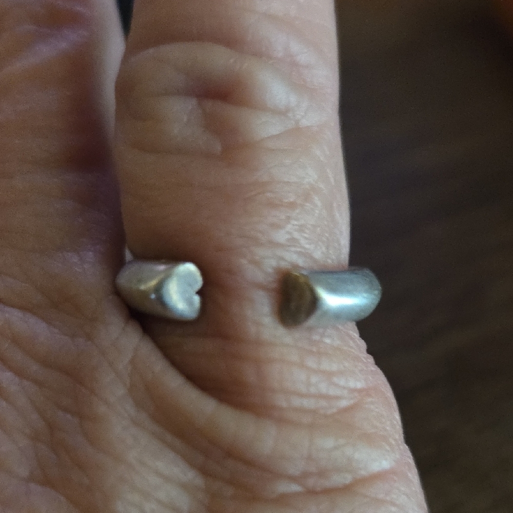 Tiffany & Co. Paloma Picasso Sterling Silver Modern Heart Open Ring